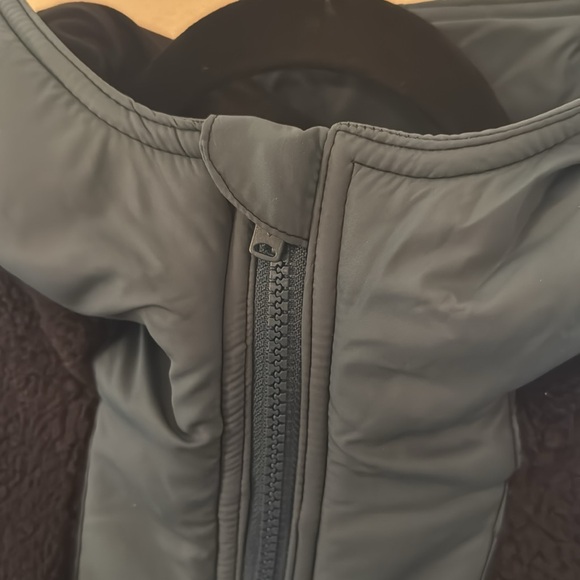 Free People FP Movement fleece jacket - teal - hooded - size L excellent cond - Picture 2 of 5